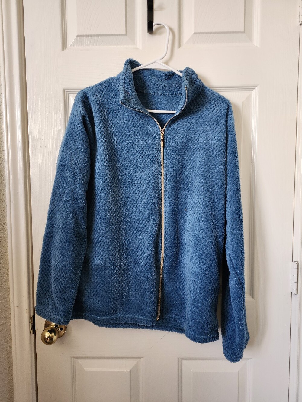 Cozy Full-Zip Sherpa Jacket - Blue